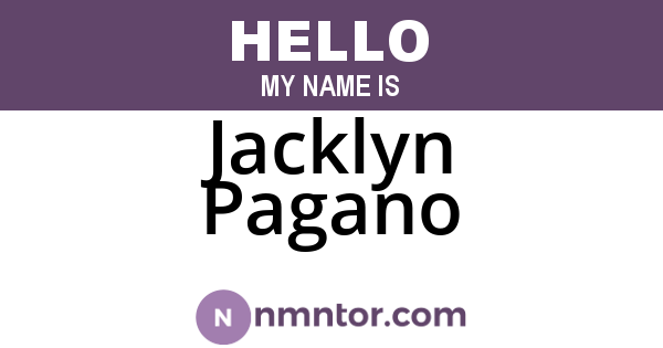 Jacklyn Pagano