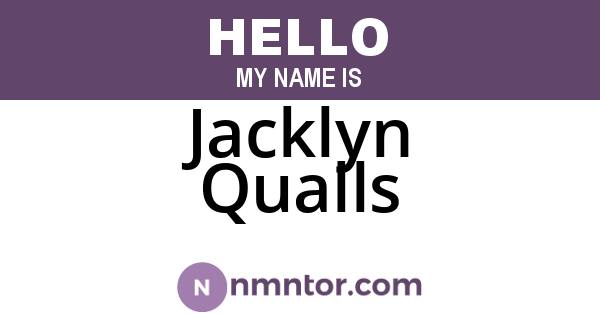 Jacklyn Qualls