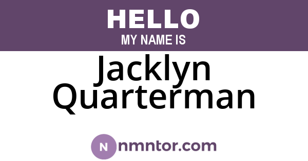 Jacklyn Quarterman