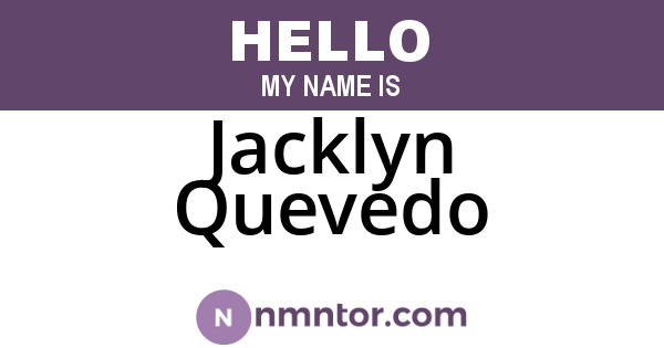 Jacklyn Quevedo