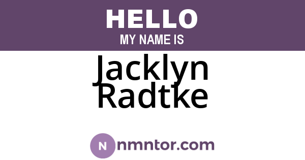 Jacklyn Radtke