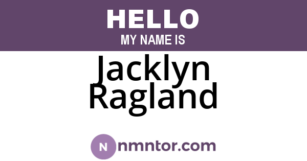 Jacklyn Ragland