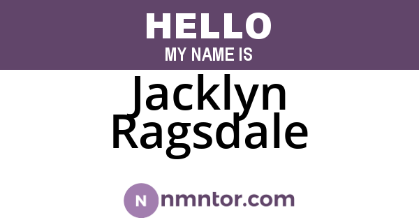 Jacklyn Ragsdale