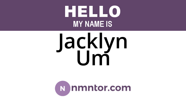 Jacklyn Um