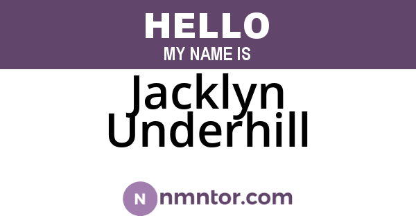 Jacklyn Underhill