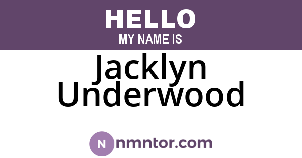 Jacklyn Underwood