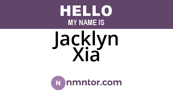 Jacklyn Xia