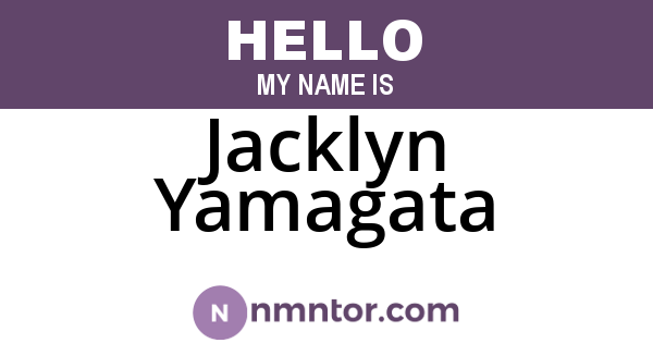 Jacklyn Yamagata