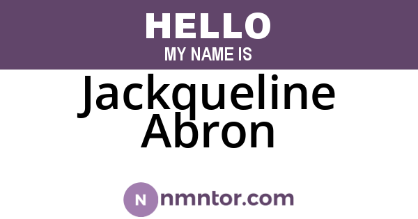 Jackqueline Abron