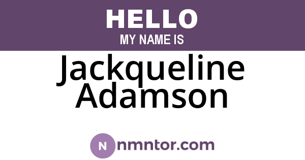 Jackqueline Adamson