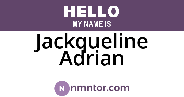 Jackqueline Adrian
