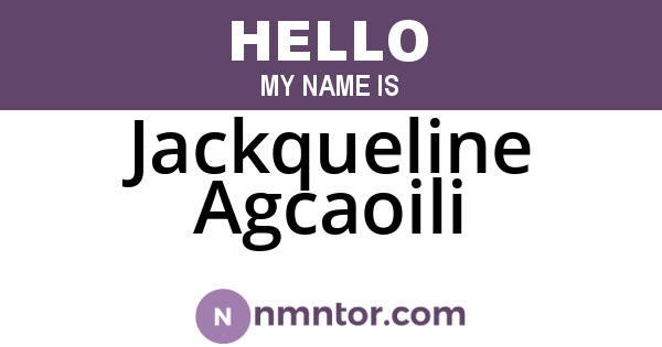 Jackqueline Agcaoili