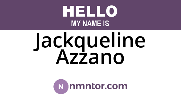 Jackqueline Azzano
