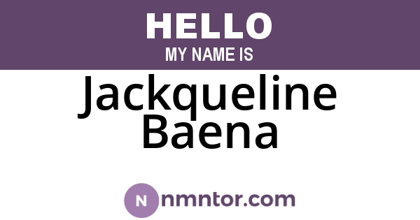 Jackqueline Baena