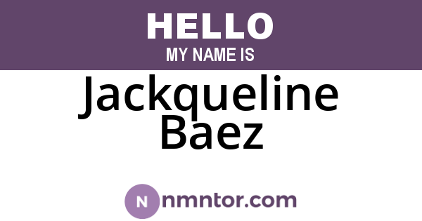 Jackqueline Baez