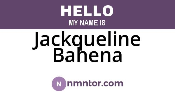 Jackqueline Bahena