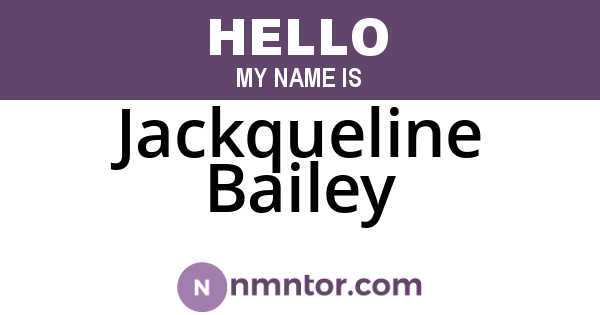 Jackqueline Bailey