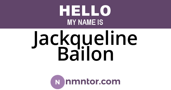 Jackqueline Bailon