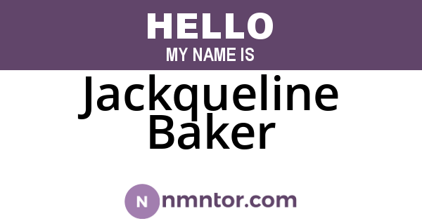 Jackqueline Baker