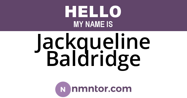 Jackqueline Baldridge