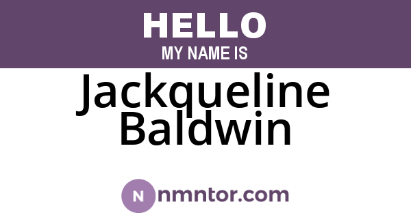 Jackqueline Baldwin
