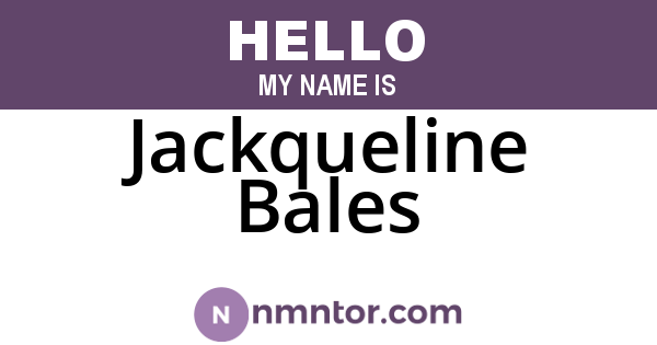Jackqueline Bales