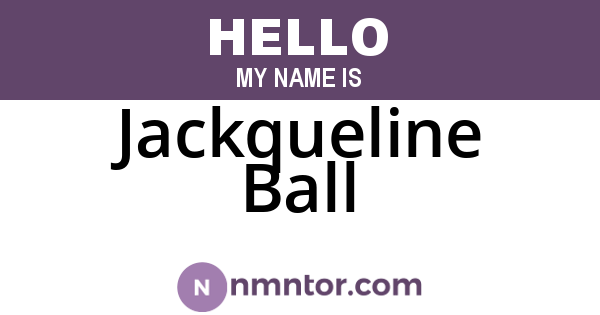 Jackqueline Ball