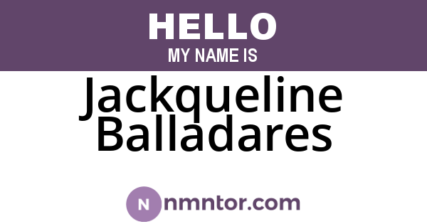Jackqueline Balladares