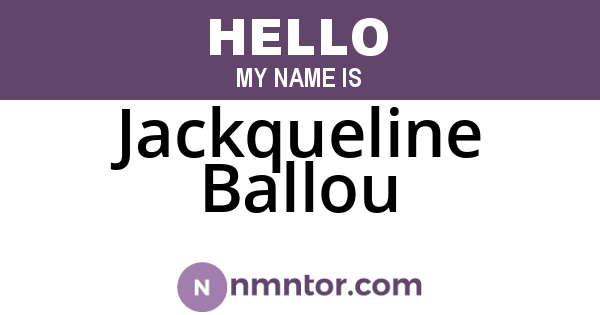 Jackqueline Ballou