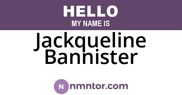 Jackqueline Bannister