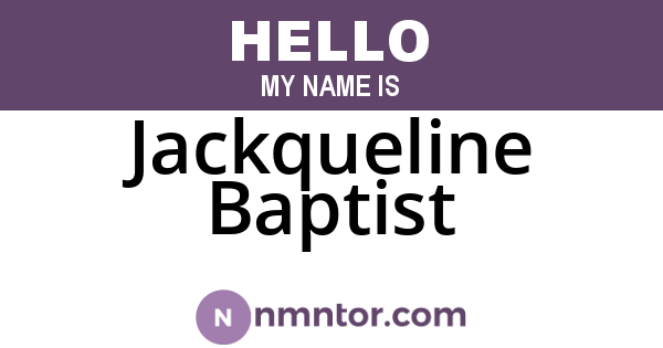 Jackqueline Baptist