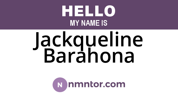 Jackqueline Barahona
