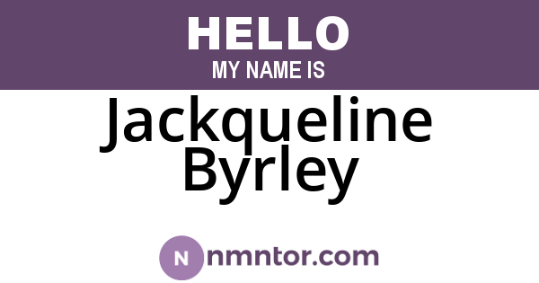 Jackqueline Byrley