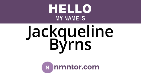 Jackqueline Byrns