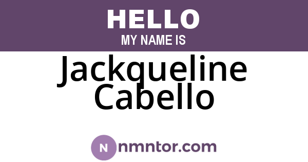 Jackqueline Cabello