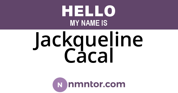 Jackqueline Cacal