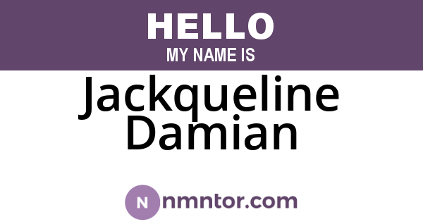 Jackqueline Damian