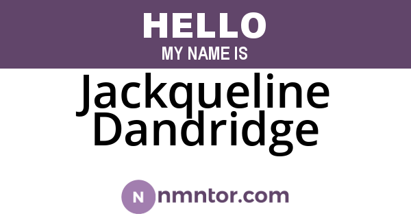 Jackqueline Dandridge
