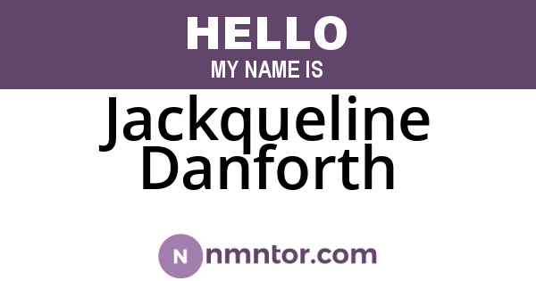 Jackqueline Danforth
