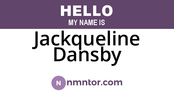 Jackqueline Dansby