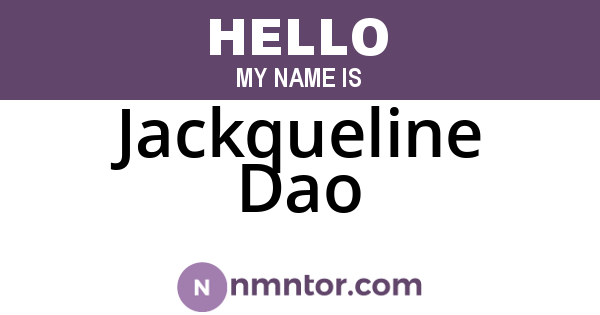 Jackqueline Dao