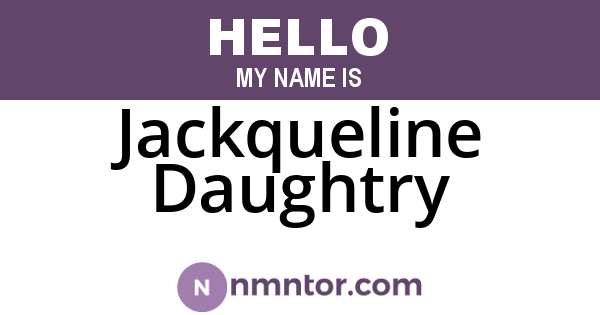 Jackqueline Daughtry