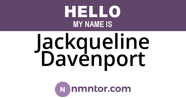 Jackqueline Davenport