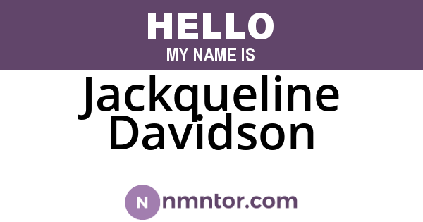 Jackqueline Davidson