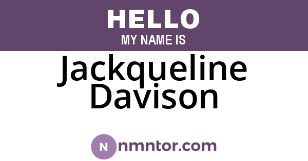Jackqueline Davison