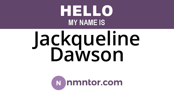 Jackqueline Dawson