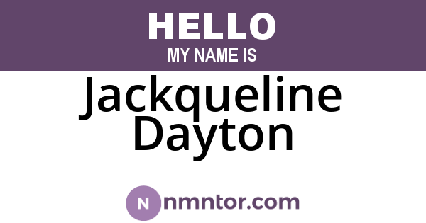 Jackqueline Dayton