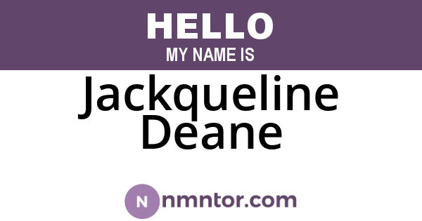 Jackqueline Deane