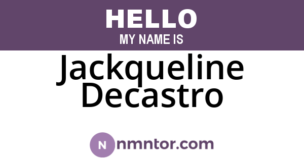 Jackqueline Decastro