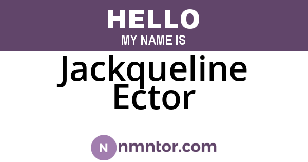 Jackqueline Ector